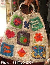 Knitting Crochet Plastic Bag Carrier Bag
