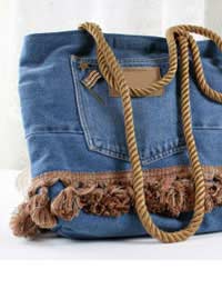 Bag Jeans Tote Denim Old Jeans Rug
